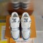 Louis Vuitton LV Trainers women's/men's  sneakers White/denim blue 2024