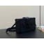 LOUIS VUITTON Petite Malle S-lock black leather handbag M24303 2024