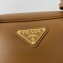 Prada brown Saffiano Lux Leather Bowler Bag 1BA328 2024