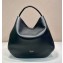 Prada Large Leather Shoulder Bag black 1BC219 2024