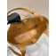 Prada Large leather tote bag brown 1BG512 2024
