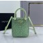 Prada diamond encrusted tote bag green 1BA331 2024