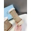Prada lace-up shearling booties Beige 2024