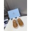 Prada Evolve suede platform loafers brown 2024