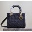 Dior Medium Lady Dior Bag Blue Graphic Cannage Denim 2024