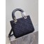 Dior Medium Lady Dior Bag Blue Graphic Cannage Denim 2024