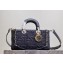 Dior Medium Lady D-Joy  Bag Blue Graphic Cannage Denim 2024