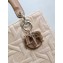 Dior Borsa media Lady Dior Rafia Graphic Cannage beige 2024