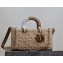 Dior Sac Lady D-Joy Medium Raphia Graphic Cannage beige 2024