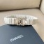 Chanel Width 3cm Crystal Ruched Belt white 2024