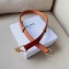 Celine Women Small Block Triomphe Belt in Taurillon Leather-Brown 2024