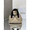 Dior Sac Dior Toujours small Cuir de veau Macrocannage couleur corde et noir 2024