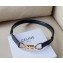 Celine Women Small Block Triomphe Belt in Taurillon Leather-Black 2024