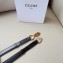 Celine Women Small Block Triomphe Belt in Taurillon Leather-Black 2024