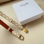 Celine Women Small Block Triomphe Belt in Taurillon Leather-Beige 2024