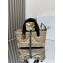 Dior Sac Dior Toujours small Cuir de veau Macrocannage couleur corde et noir 2024