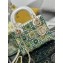 Dior Sac Lady Dior Mini Cuir de veau à broderie Cannage Flower vert multicolore M0505 2024