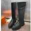 HERMES jumping Boots Women's Black heel 4.5cm 2024 