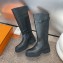 HERMES jumping Boots Women's Black heel 4.5cm 2024 