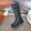 HERMES jumping Boots Women's Black heel 4.5cm 2024 