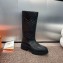 HERMES Mosaique Mosaic Knee-high Boots Women's Black heel 4.5cm 2024 