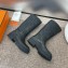 HERMES Mosaique Mosaic Knee-high Boots Women's Black heel 4.5cm 2024 