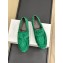 THE ROW NEW SOFT SUEDE LOAFERS green 2024