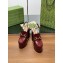 gucci Women's Horsebit platform loafer slingback rosso ancora red heel 14cm 2024