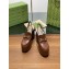 gucci Women's Horsebit platform loafer slingback brown heel 14cm 02 2024