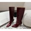 BY FAR women's boots burgundy leather heel 4.5cm 2024