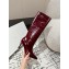 BY FAR women's boots burgundy leather heel 4.5cm 2024