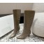 BY FAR women's boots grey  leather heel 4.5cm 2024