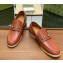 gucci Men's loafer with Horsebit brown leather  2024