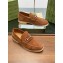 gucci Men's loafer with Horsebit brown suede 2024