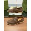 gucci Men's loafer with Horsebit olive green suede 2024