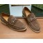 gucci Men's loafer with Horsebit olive green suede 2024