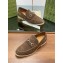 gucci Men's loafer with Horsebit olive green suede 2024