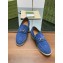 gucci Men's loafer with Horsebit blue suede 2024