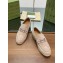 gucci Men's loafer with Horsebit oatmeal suede 2024