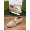 gucci Men's loafer with Horsebit oatmeal suede 2024