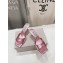 Jimmy Choo Val 65mm pink metallic snake printed mules 2024