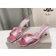 Jimmy Choo Val 65mm pink metallic snake printed mules 2024