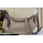 Louis Vuitton Perforated Mahina calfskin Baia PM Bag M22820 Galet Gray 2023