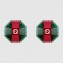Gucci Logo Square Stud Earrings Red/Green 2018