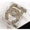 Chanel Resin Glass Pearls Strass Metal Cuff Bracelet AB0633 2019