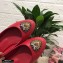 Dolce & Gabbana Leather Devotion Flats Slippers Red 2021