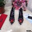 Dolce & Gabbana Heel 10.5cm Leather Dot Print Sicily Pumps Black 2021