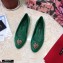 Dolce & Gabbana Leather Devotion Flats Slippers Green 2021