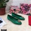 Dolce & Gabbana Leather Devotion Flats Slippers Green 2021