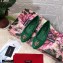 Dolce & Gabbana Leather Devotion Flats Slippers Green 2021
